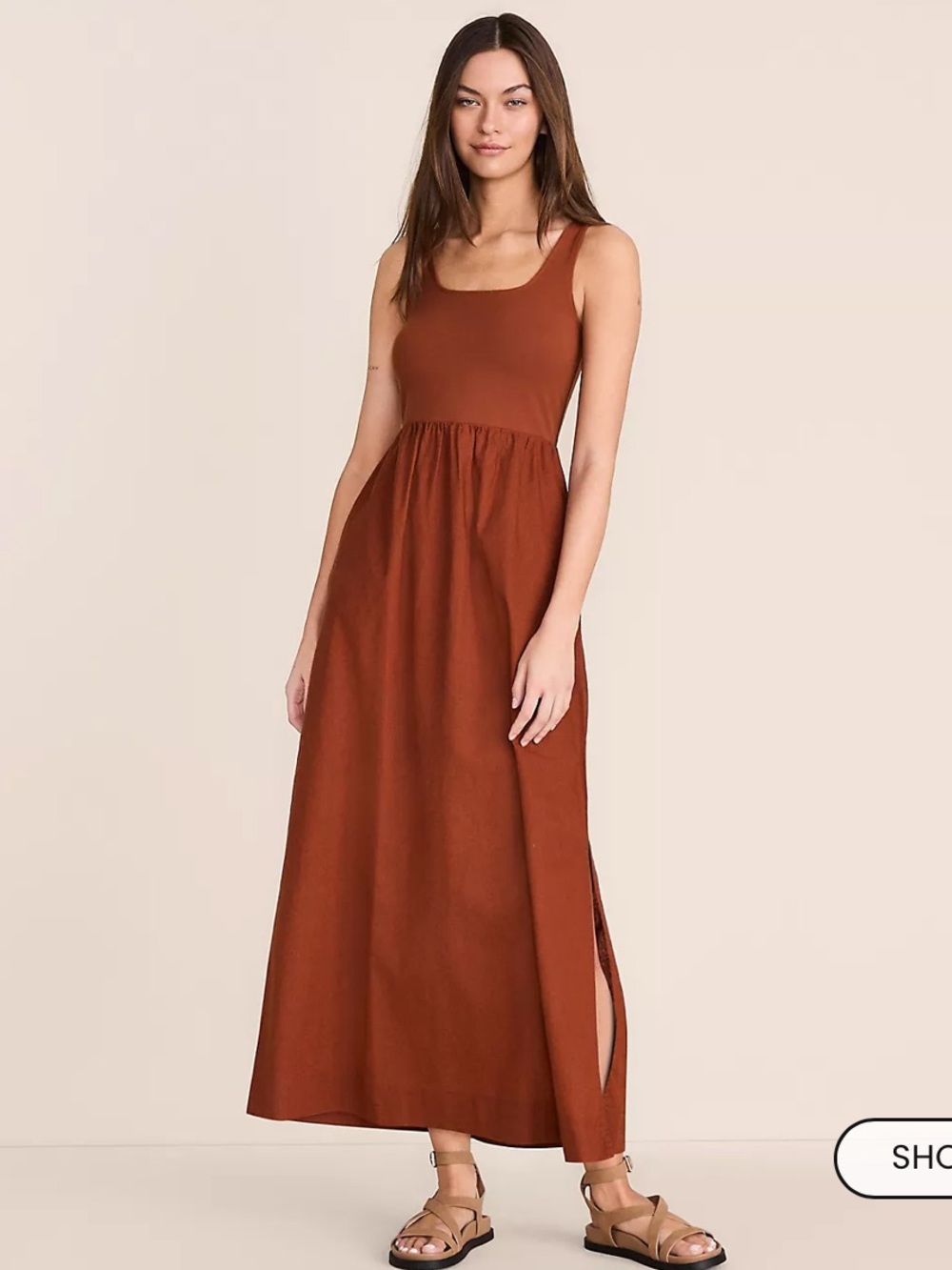Spiced Cocoa Maxi Tank Dress
